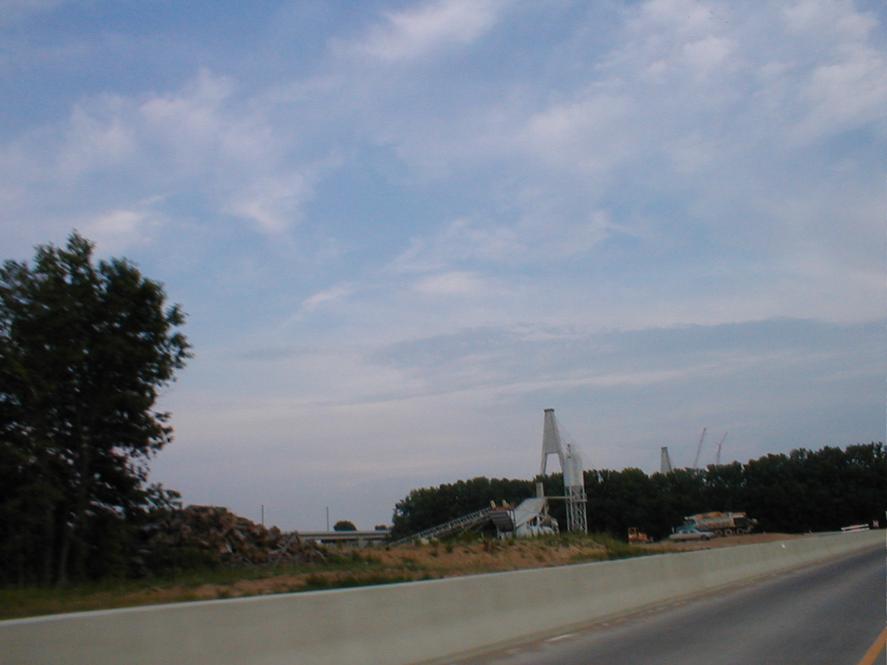 The bridge viewed from Indiana Route 66.