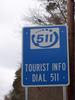 Sign advertising Kentucky's 511 travel conditions hotline.