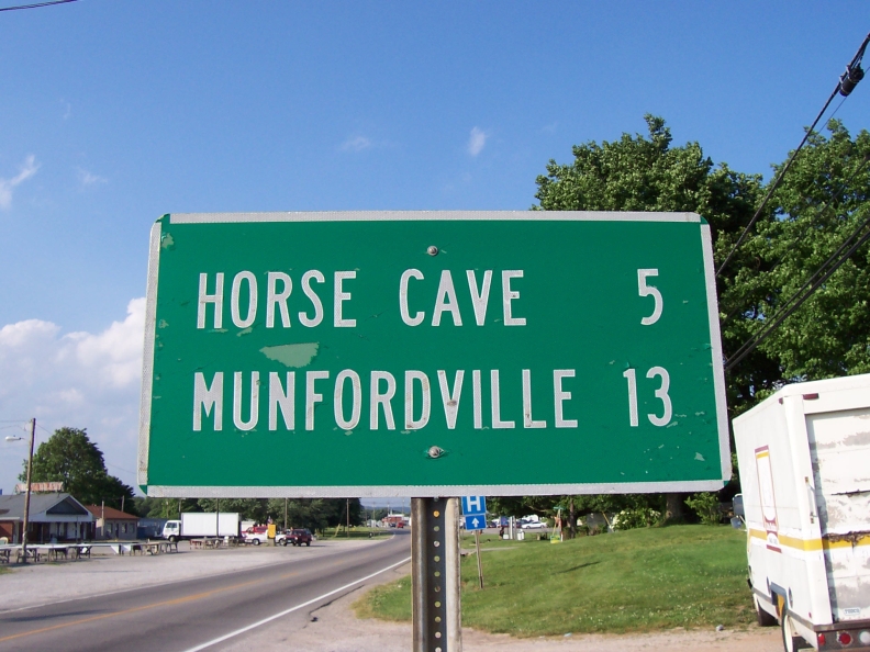 Typical mileage sign along US 31W.