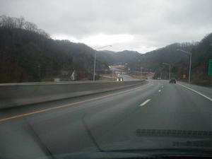 US 23 interchange with KY 80 in Floyd County (January 3, 2003)