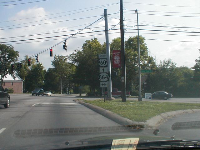 Alternate US 60 at KY 864 in Jefferson County. (July 6, 2003)