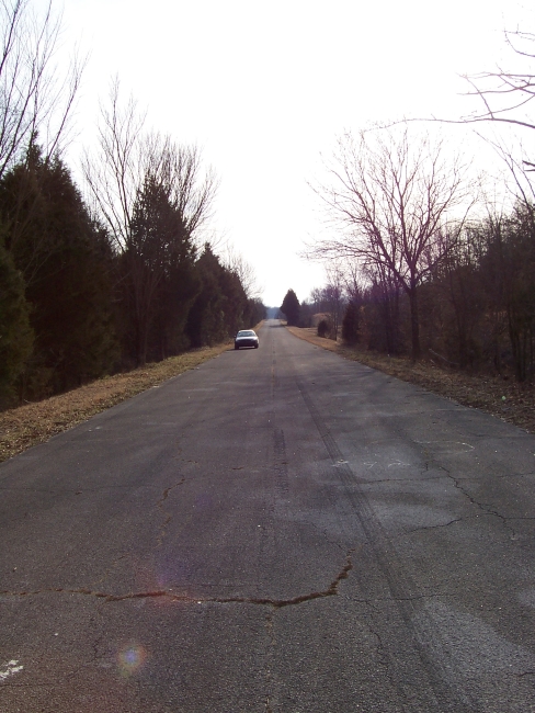 Western Kentucky Parkway's Old Connector: Looking to the southwest from the northeastern terminus.