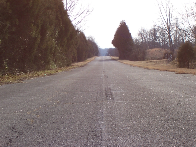 Western Kentucky Parkway's Old Connector: Looking to the southwest from the northeastern terminus.