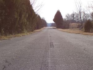 Western Kentucky Parkway's Old Connector: Looking to the southwest from the northeastern terminus.