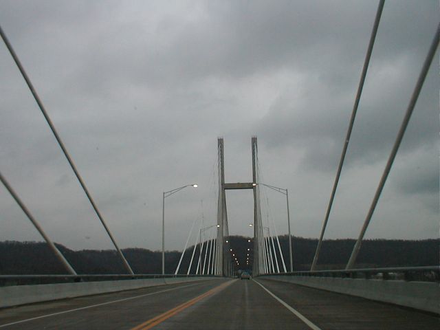 Northbound on the William H. Harsha Bridge.